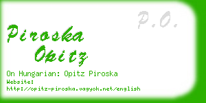piroska opitz business card